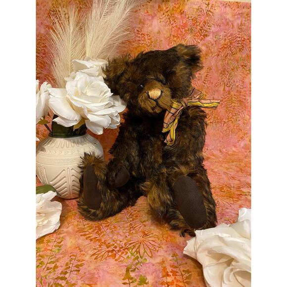 Artist Handmade Mohair Teddy Bear Ruthie O'Neill Teddy Loves Company 14" 1990s - Picture 4 of 10